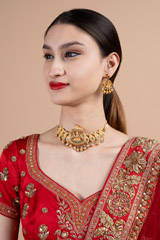 Gold Temple Necklace Set5716 video